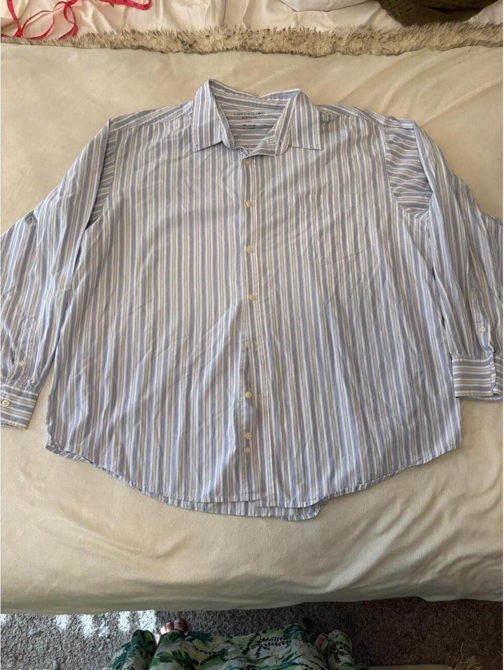 XXL Striped Button Up Shirt